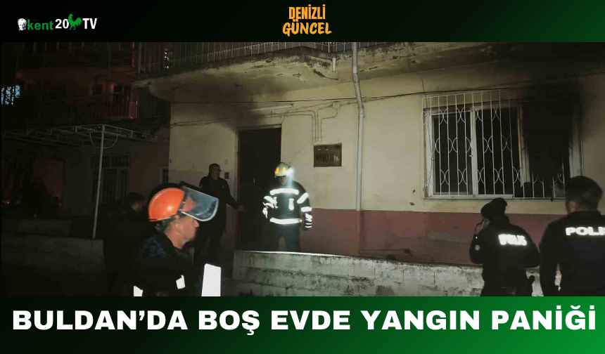 Buldan’da Boş Evde Yangın Paniği