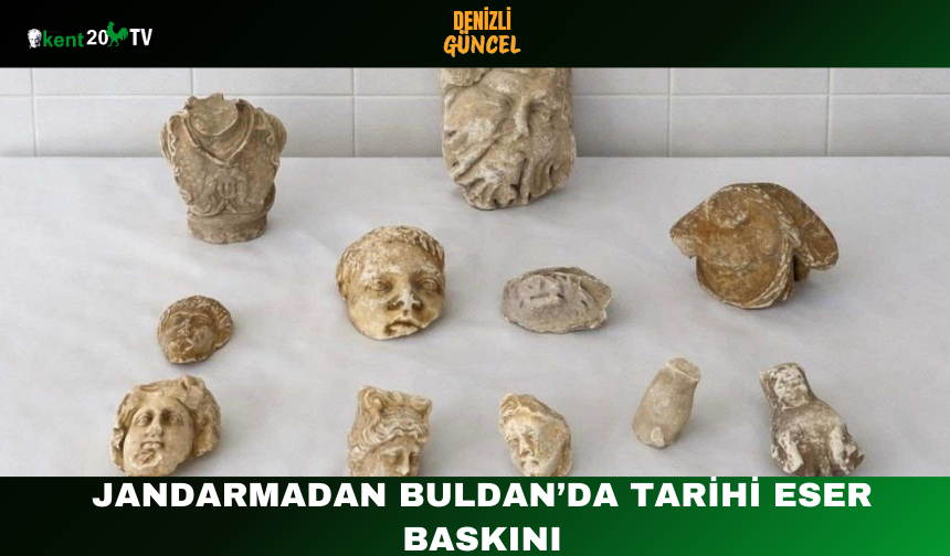 Jandarmadan Buldan’da Tarihi Eser Baskını