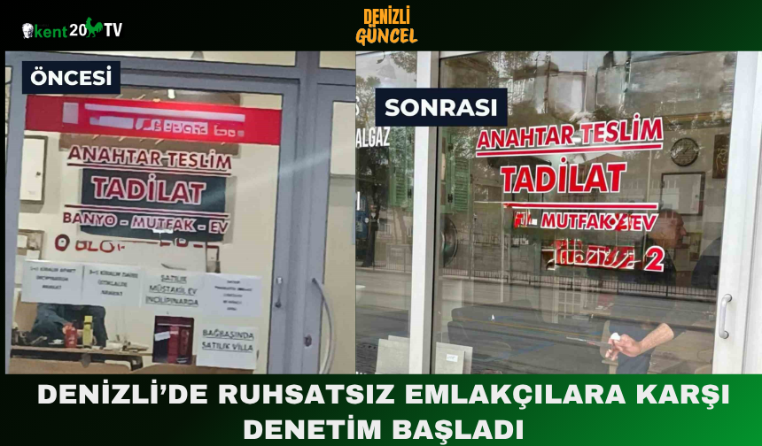 Denizli’de Ruhsatsız Emlakçılara Karşı Denetim Başladı