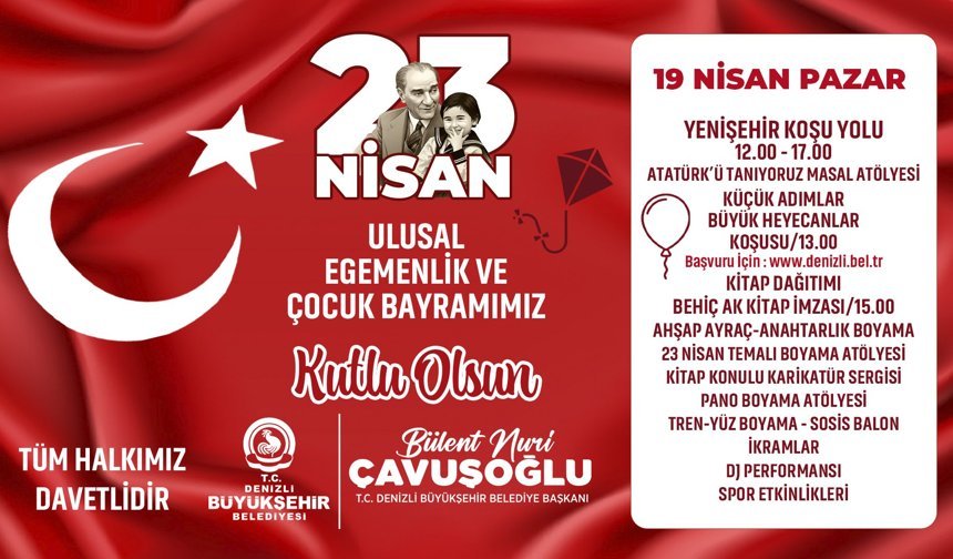 DENİZLİ BÜYÜKŞEHİR BELEDİYESİ 17 NİSAN REKLAMI