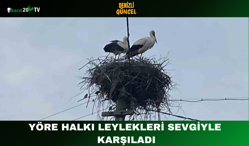Yöre Halkı Leylekleri Sevgiyle Karşıladı
