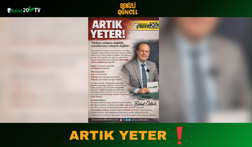 Türkiye sahipsiz değildir, çocuklarımız sahipsiz değildir!