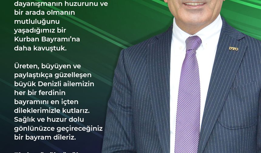 Denizli Ticaret Odası 27 Mayıs 2026 Kurban Bayramı Mesajı