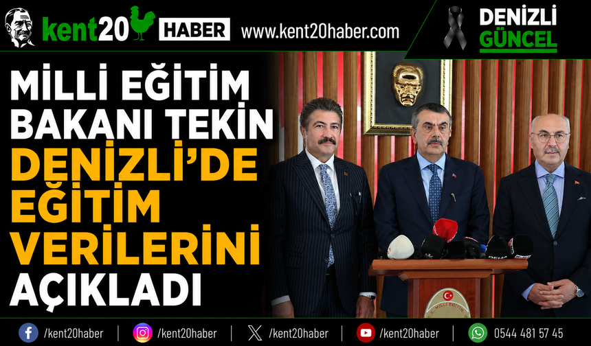 Milli Eğitim Bakanı Tekin Denizli’de Eğitim Verilerini Açıkladı