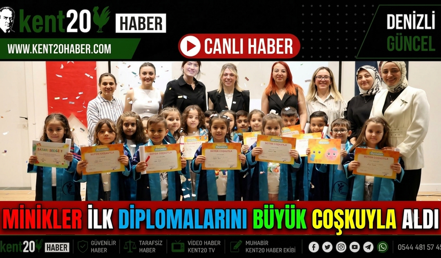Minikler İlk Diplomalarını Büyük Coşkuyla Aldı