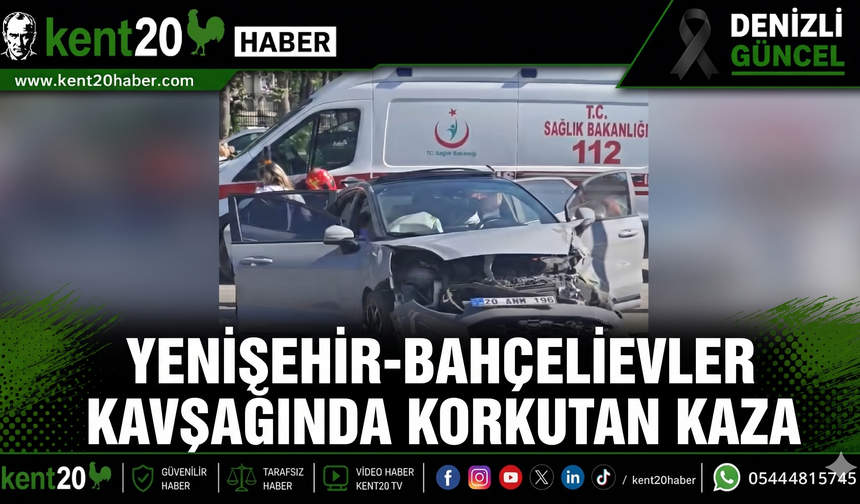 Yenişehir-Bahçelievler Kavşağında Korkutan Kaza