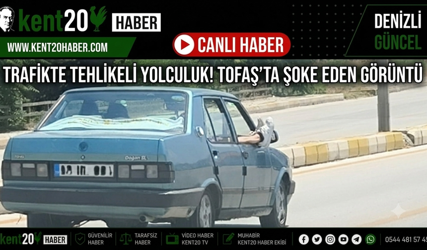 Trafikte Tehlikeli Yolculuk! Tofaş’ta Şoke Eden Görüntü