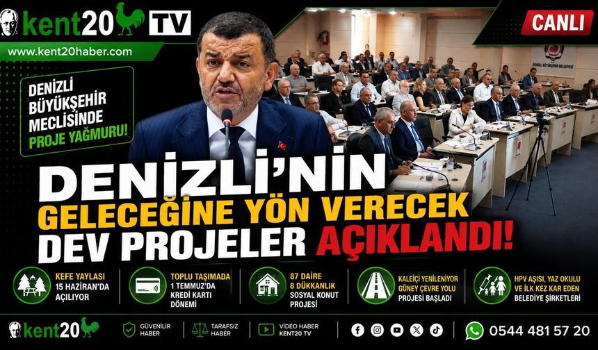 DENİZLİ'NİN GELECEĞİNE YÖN VERECEK DEV PRPJELER AÇIKLANDI