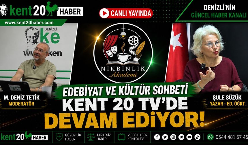 Kent 20 TV’de Edebiyat ve Kültür Dolu Gece
