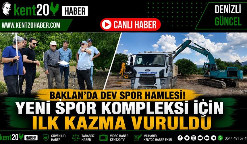 YENİ SPOR KOMPLEKSİ İÇİN  İLK KAZMA VARULDU