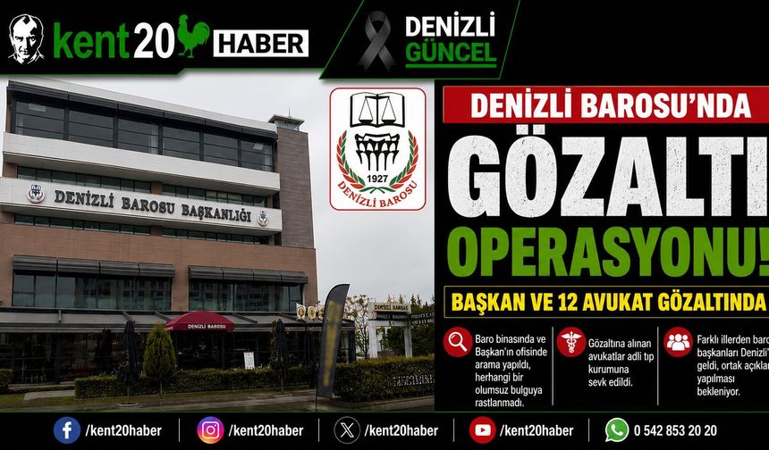 DENİZLİ BAROSU’NDA GÖZALTI OPERASYONU