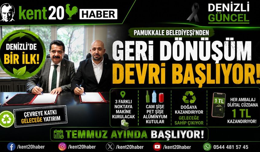 PAMUKKALE’DE GERİ DÖNÜŞÜM DEVRİ BAŞLIYOR!