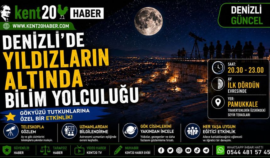 Denizli’de Bilim ve Gökyüzü Meraklıları Aynı Noktada Buluşacak