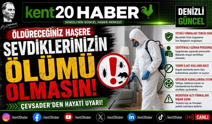 “ÇEVSADER’den Kritik Uyarı: Bilinçsiz İlaçlama Ölüme Yol Açabilir”