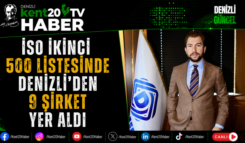 İSO İkinci 500 Listesinde Denizli'den 9 Şirket Yer Aldı