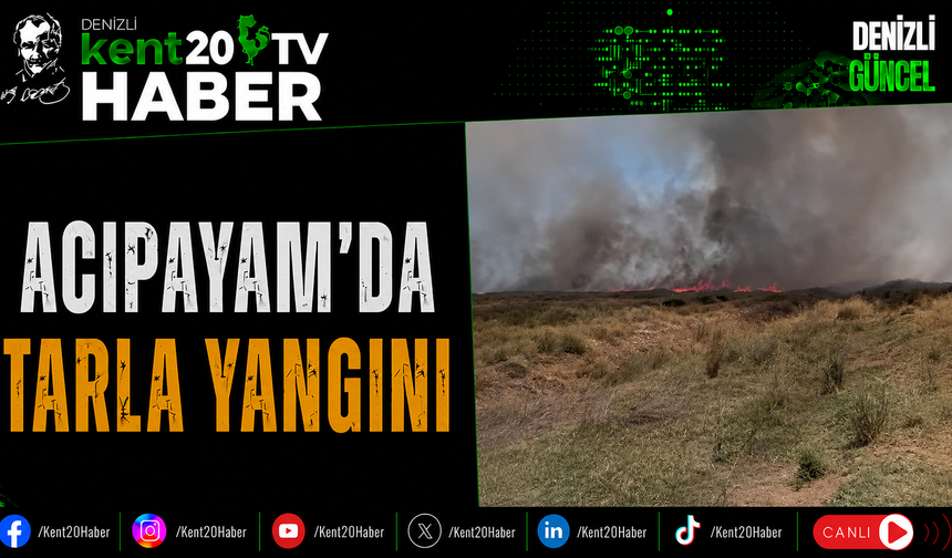 Acıpayam'da Tarla Yangını