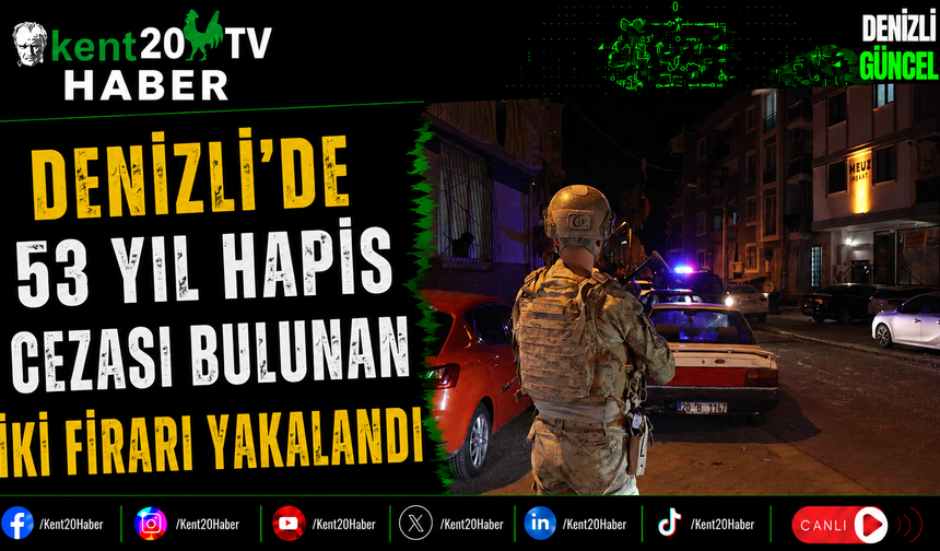 Denizli'de 53 Yıl Hapis Cezası Bulunan İki Firari Yakalandı