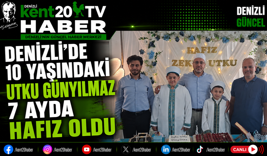 Denizli'de 10 Yaşındaki Utku Günyılmaz 7 Ayda Hafız Oldu
