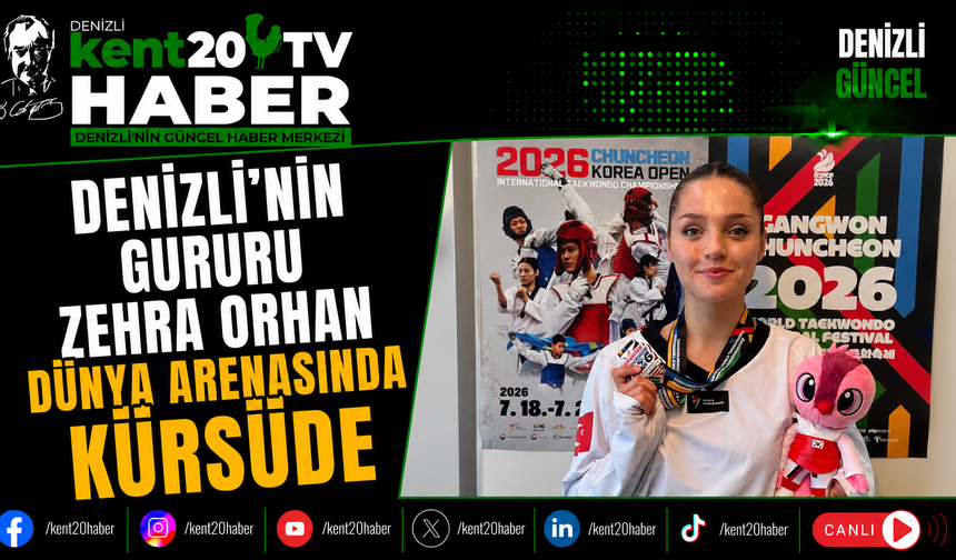 Denizli'nin Gururu Zehra Orhan Dünya Arenasında Kürsüde