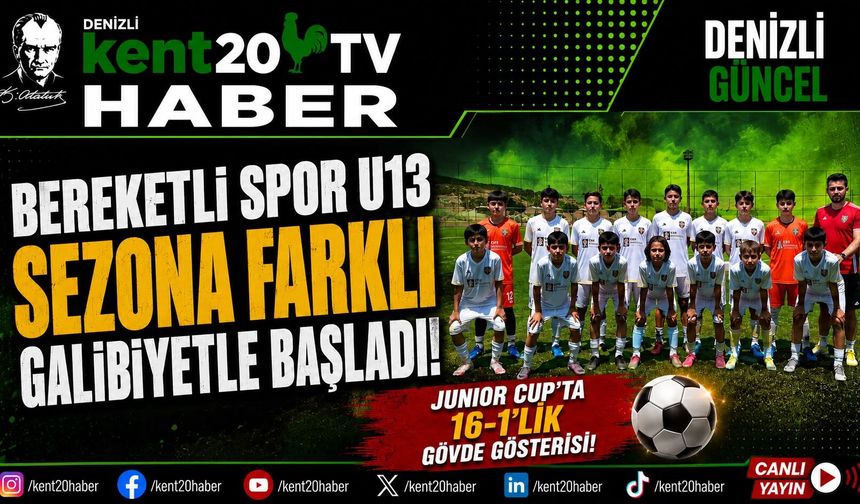 Bereketli Spor U13 Takımı Sezona Farklı Galibiyetle Başladı