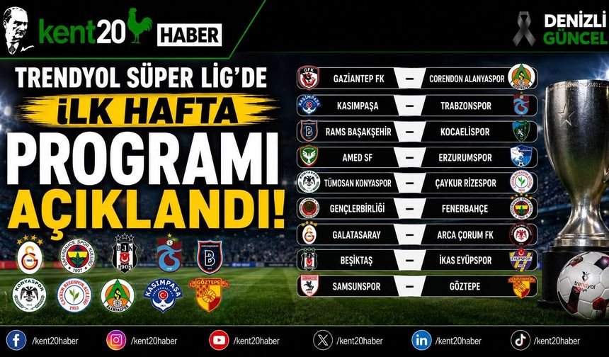 Süper Lig’de İlk Hafta Programı Belli Oldu
