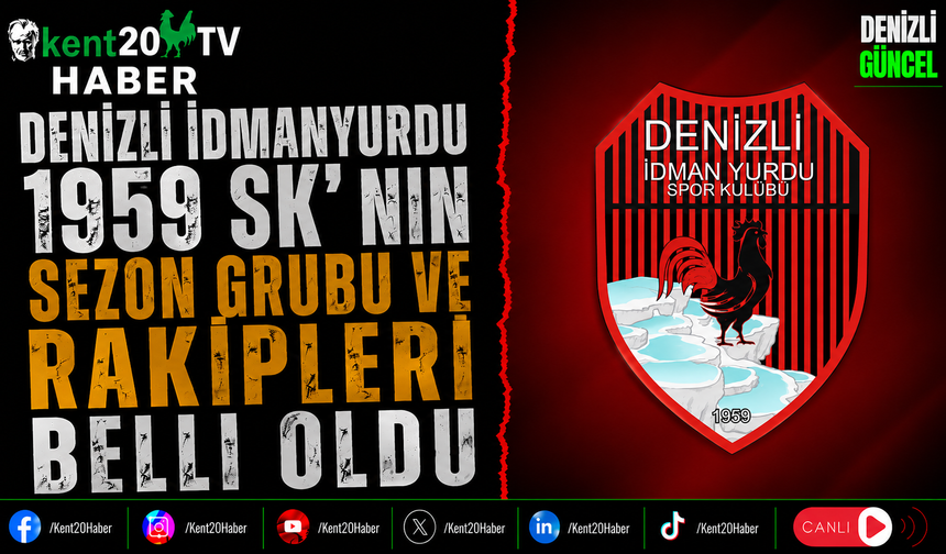 Denizli İdmanYurdu 1959 SK' nın  Sezon Grubu ve Rakipleri Belli Oldu