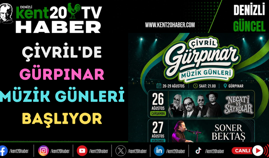 Çivril'de Gürpınar Müzik Günleri Başlıyor