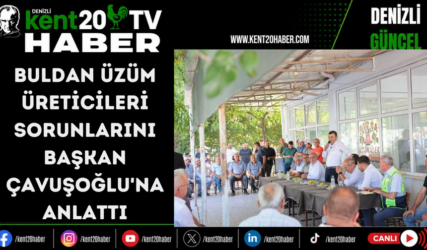 Buldan Üzüm Üreticileri Sorunlarını Başkan Çavuşoğlu'na Anlattı