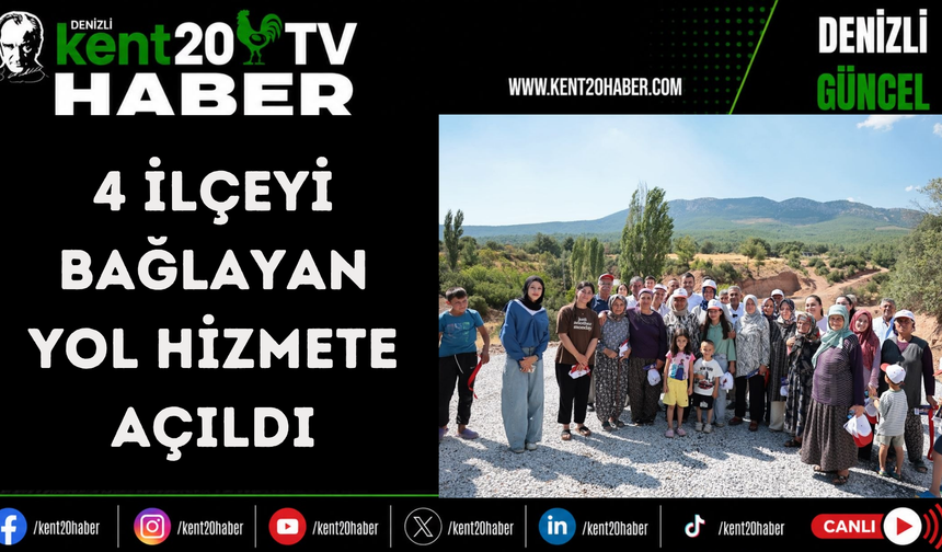 4 ilçeyi bağlayan yol hizmete açıldı