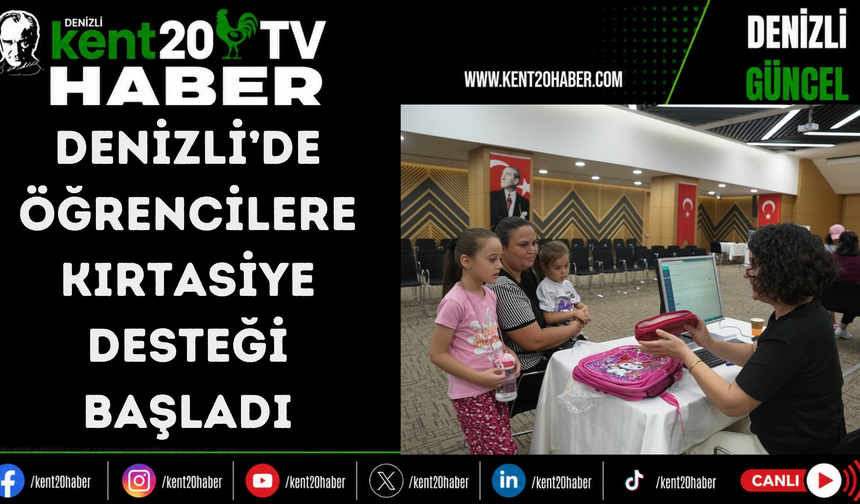 Denizli’de öğrencilere kırtasiye desteği başladı