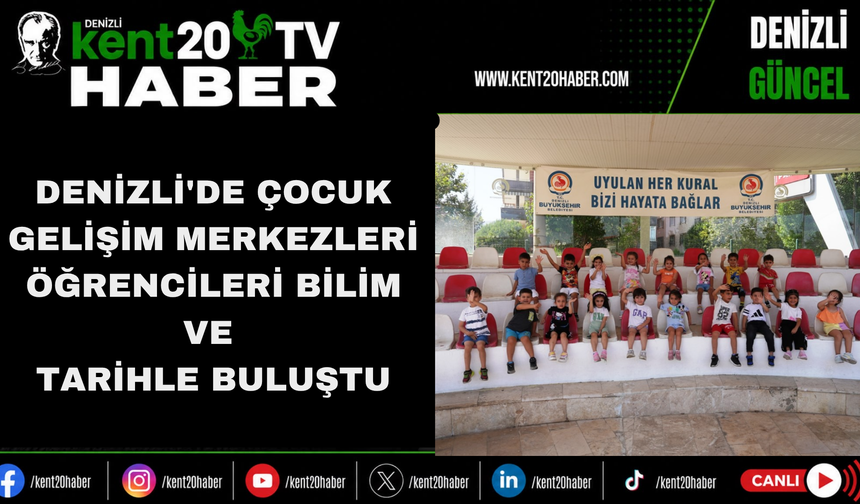 Denizli'de çocuk gelişim merkezleri öğrencileri bilim ve tarihle buluştu