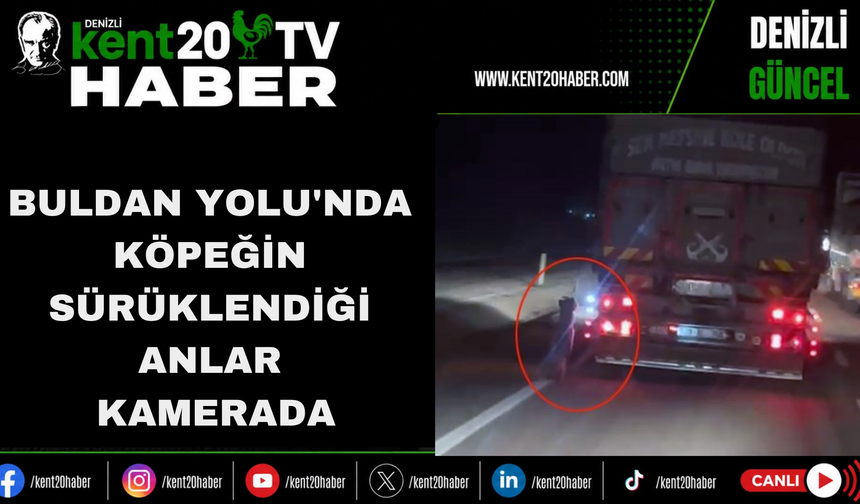 Buldan Yolu'nda Köpeğin Sürüklendiği Anlar Kamerada