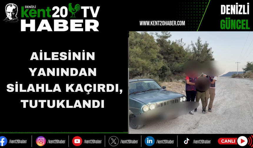 Ailesinin Yanından Silahla Kaçırdı, Tutuklandı