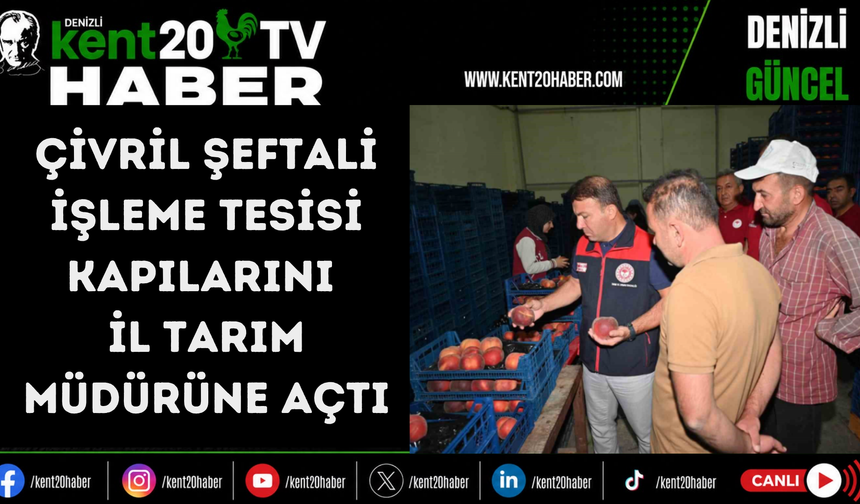 Çivril Şeftali İşleme Tesisi Kapılarını İl Tarım Müdürüne Açtı