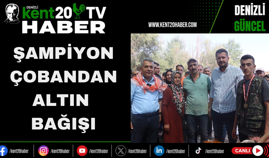 Şampiyon Çobandan Altın Bağışı