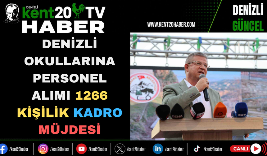 Denizli Okullarına Personel Alımı 1266 Kişilik Kadro Müjdesi