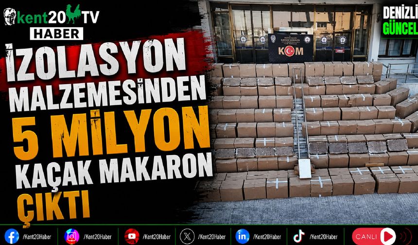 İzolasyon Malzemesinden 5 Milyon Kaçak Makaron Çıktı