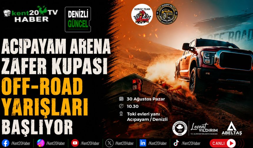 Acıpayam Arena Zafer Kupası Off-Road Yarışları Başlıyor