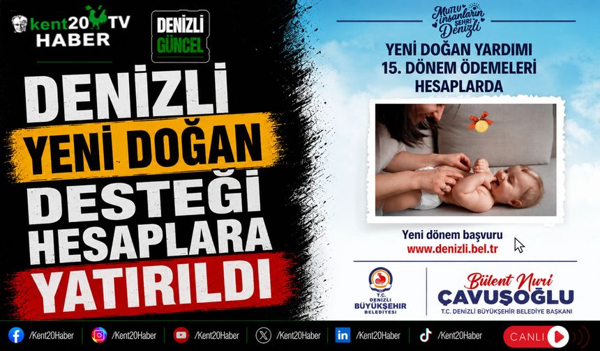 Denizli Yeni Doğan Desteği Hesaplara Yatırıldı