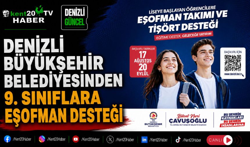 Denizli Büyükşehir Belediyesinden 9. Sınıflara Eşofman Desteği