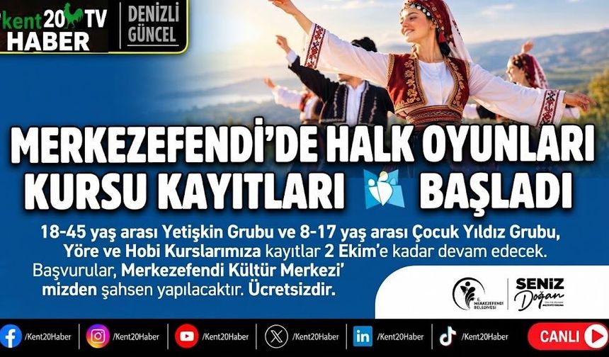 Merkezefendi’de halk oyunları kursu kayıtları başladı