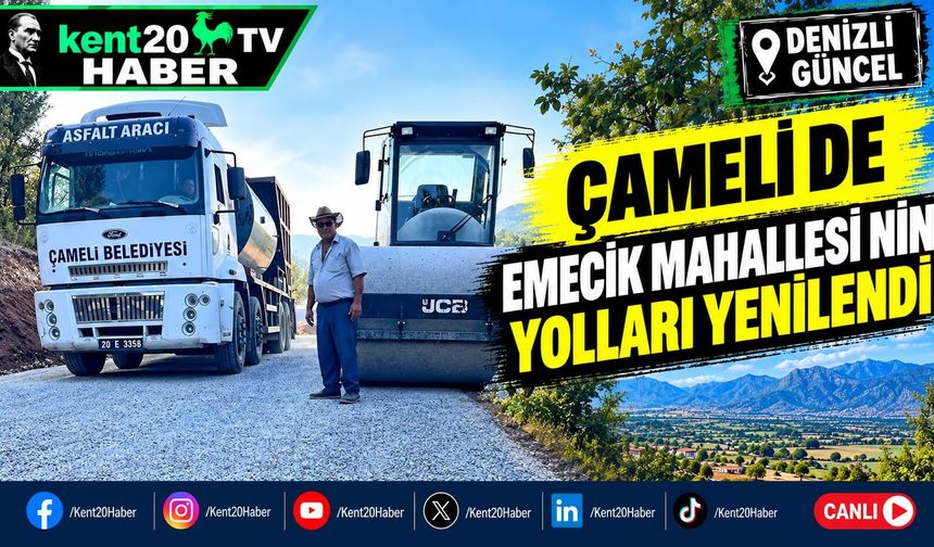 Çameli'de Emecik Mahallesi'nin yolları yenilendi