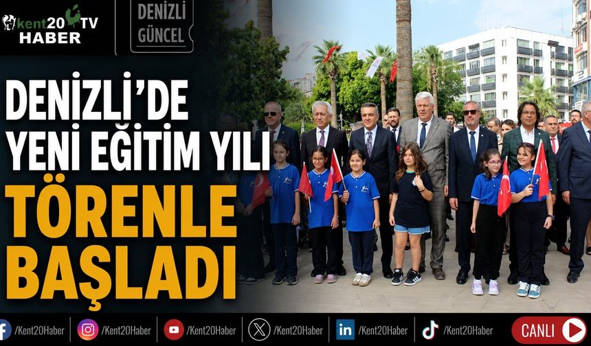 Denizli’de yeni eğitim-öğretim yılı çelenk töreniyle başladı