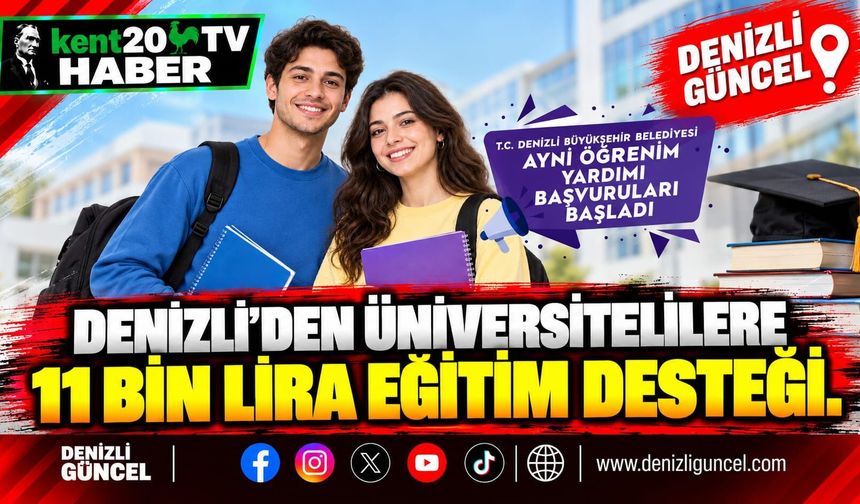 Denizli'den Üniversitelilere 11 Bin Lira Eğitim Desteği