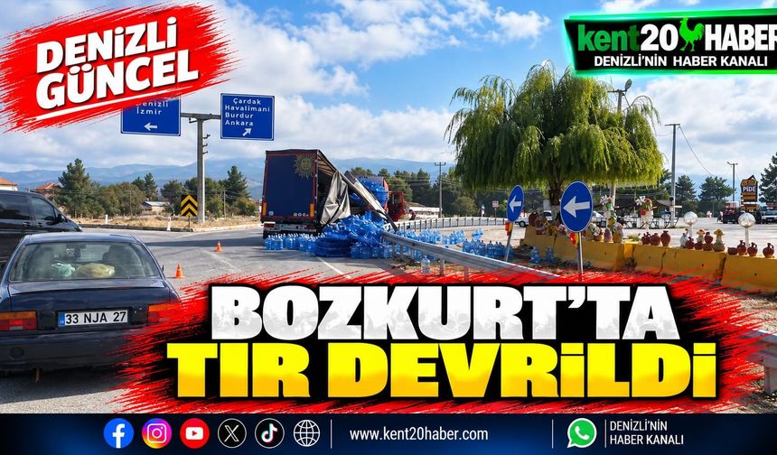 Bozkurt’ta tır devrildi
