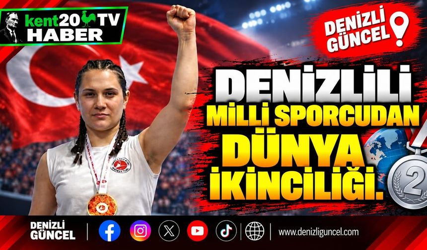 Denizlili Milli Sporcudan Dünya İkinciliği