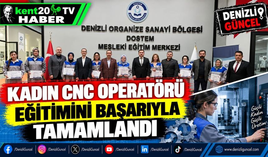 KADIN CNC OPERATÖRÜ EĞİTİMİNİ BAŞARIYLA TAMAMLAYAN KURSİYERLERE SERTİFİKALARI TAKDİM EDİLDİ