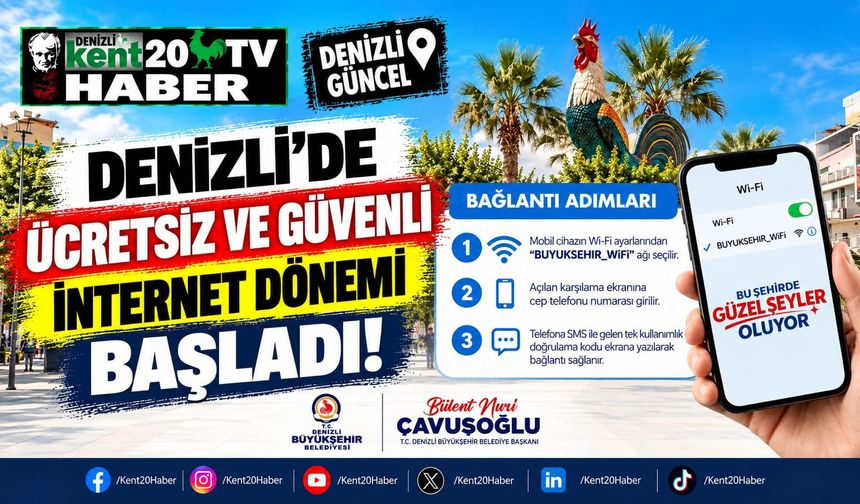 Denizli’de Ücretsiz ve Güvenli İnternet Dönemi Başladı