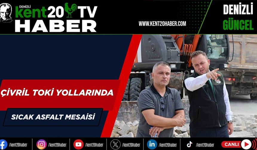 Çivril TOKİ yollarında sıcak asfalt mesaisi