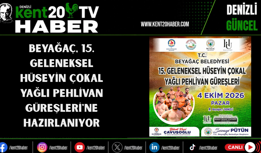 Beyağaç, 15. Geleneksel Hüseyin Çokal Yağlı Pehlivan Güreşleri'ne Hazırlanıyor